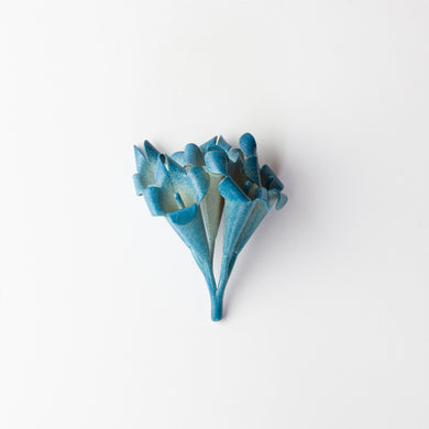 'Orange fence flowers' brooch