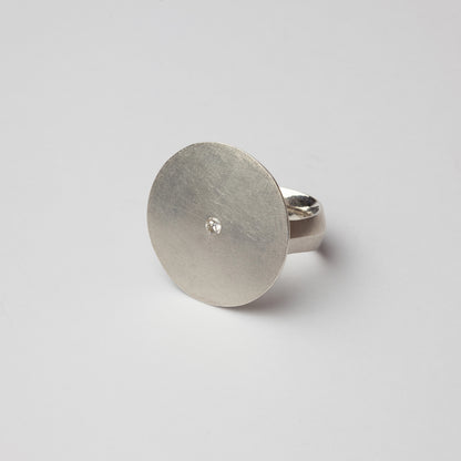 Diamond & silver ring