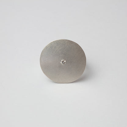 Diamond & silver ring