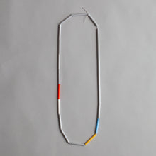 'Straws' necklace - grey and mulitcolour