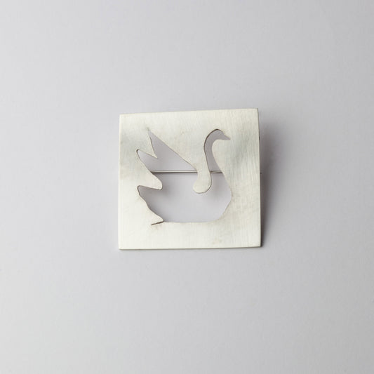 'Black Swan' cut out brooch