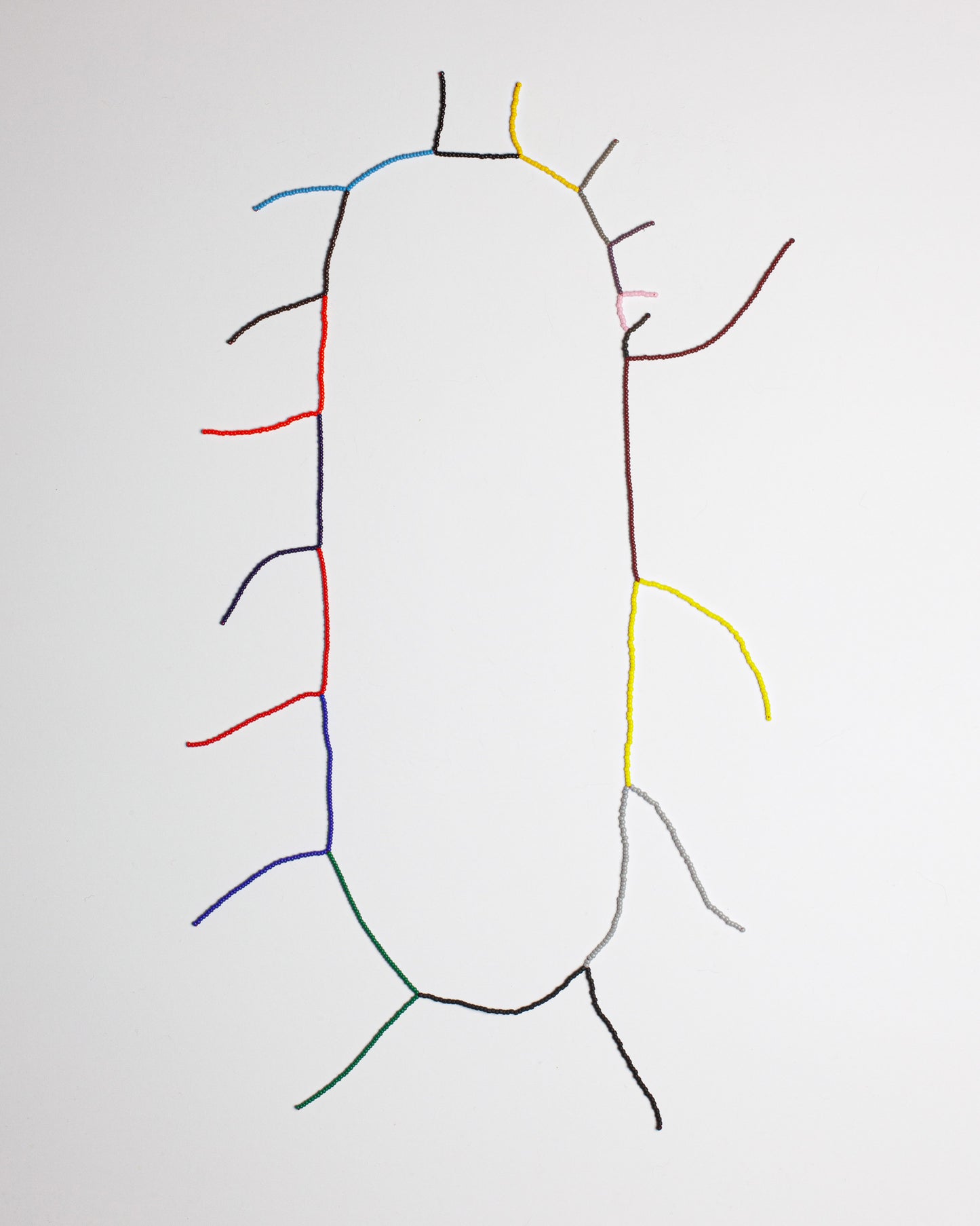 'Beads for Buildings + Bodies: Instrument no. 1 (1-9)' necklace