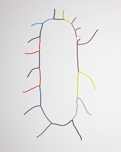 'Beads for Buildings + Bodies: Instrument no. 1 (1-9)' necklace