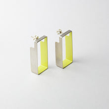 Rectangle earrings - yellow