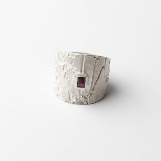 Cast rings with ruby (silver)
