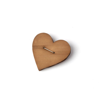 'Cardboard Heart' brooch