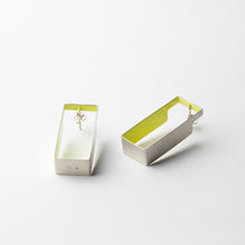 Rectangle earrings - yellow