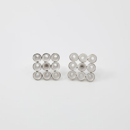 'Cone' stud earrings - silver