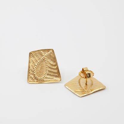 'Fragment' studs - gold