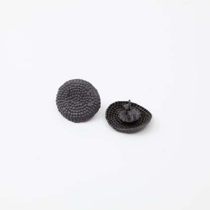 'Punched dot' studs - black