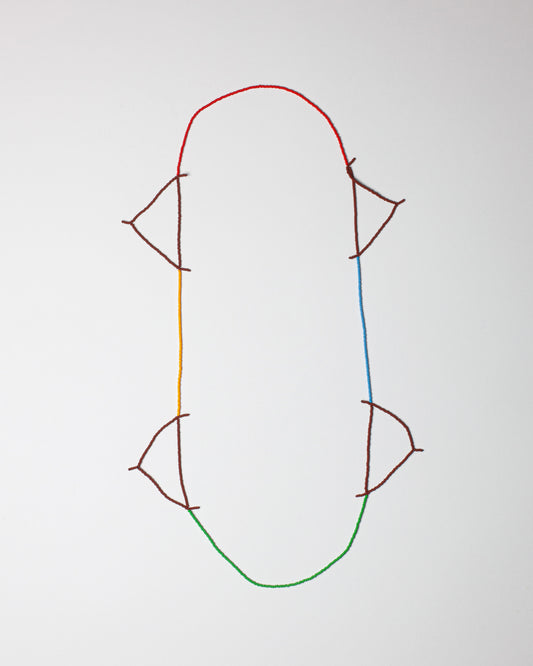 'Beads for Buildings + Bodies: A4 - Bauhaus no. 2 (landscape)' necklace
