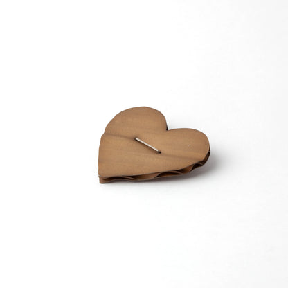 'Cardboard Heart' brooch