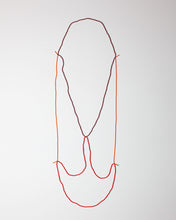 'Curtain no. 3 (red and orange)' necklace