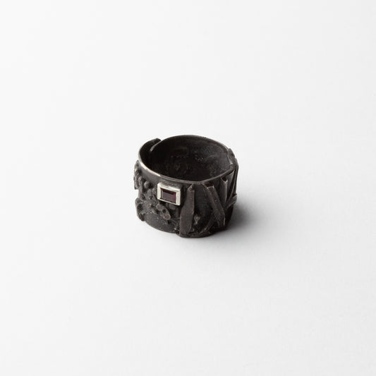 Cast ring with ruby