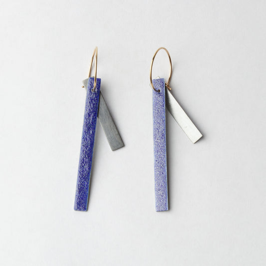 Strip earrings (blue)