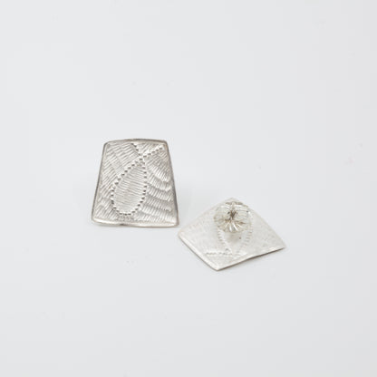 'Fragment' studs - silver