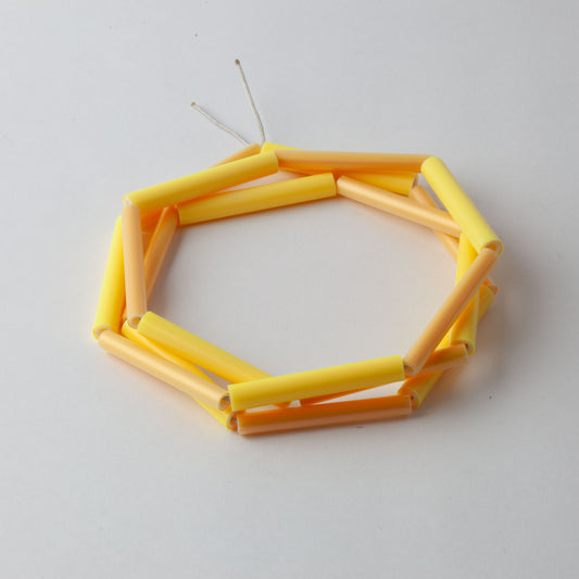 'Straws' necklace - yellow/yellow