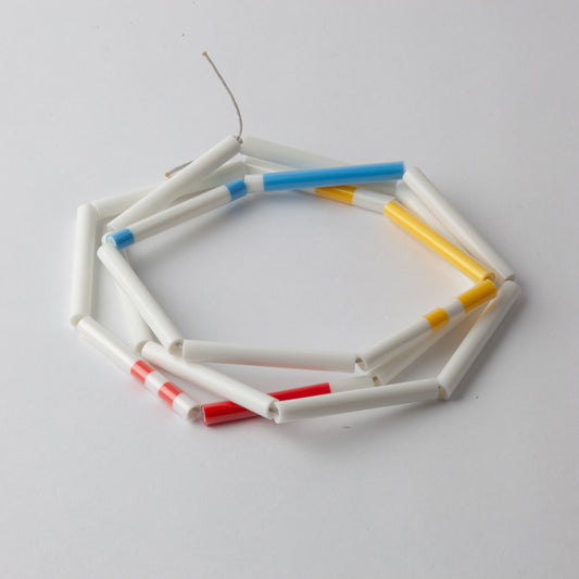 'Straws' necklace - white/primary