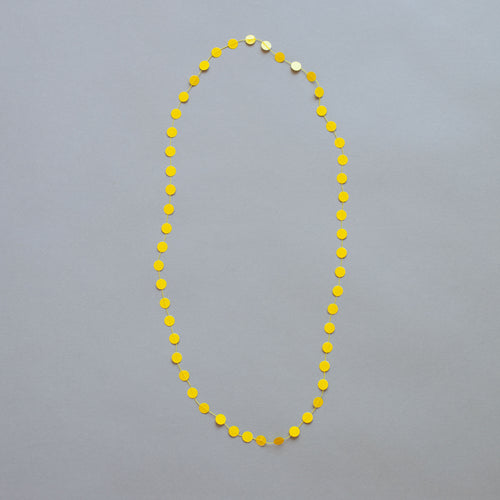 'Paper pearls' necklace - yellow