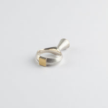 'Tower' ring with garnet