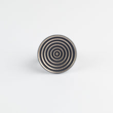 Large black & silver ring
