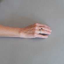 'Tower' ring with garnet