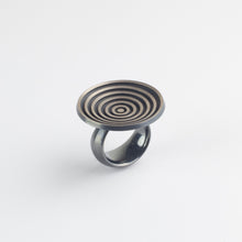 Large black & silver ring