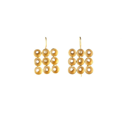 'Cone' hook earrings - gold