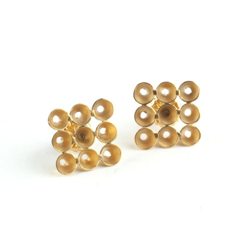 'Cone' stud earrings - gold