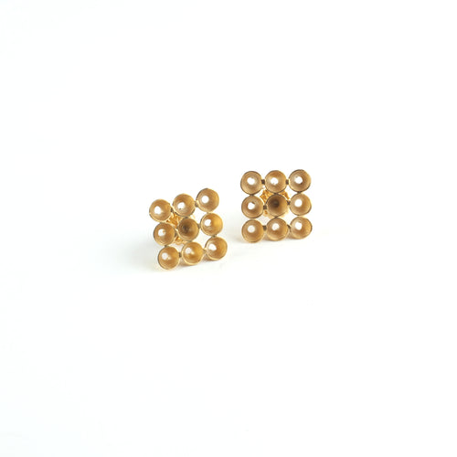 'Cone' stud earrings - gold