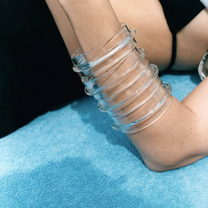 'BJM' bangle - transparent