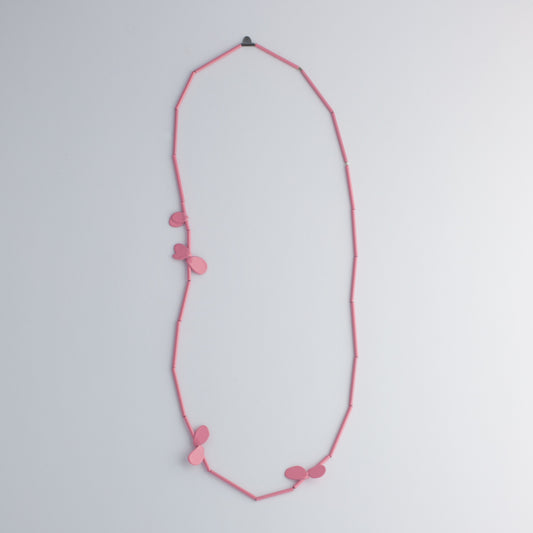 'Leaf' necklace - pink