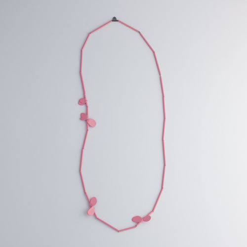 'Leaf' necklace - pink