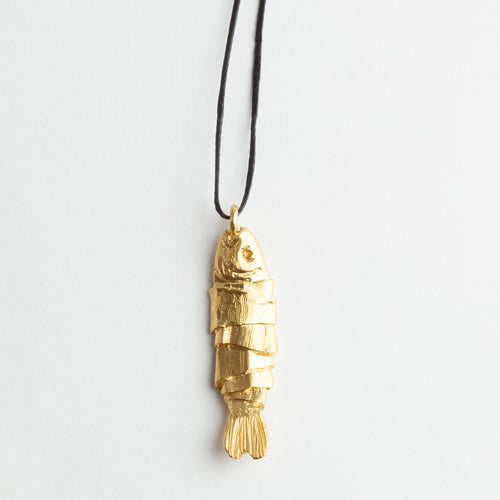 'Lucky Fish' pendant - gold