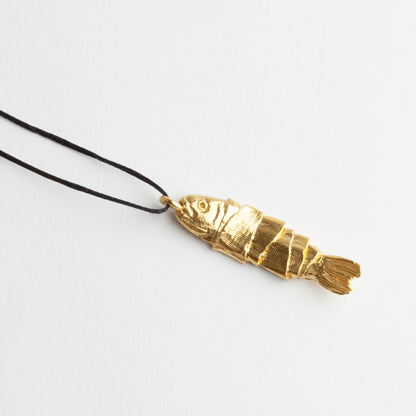 'Lucky Fish' pendant - gold