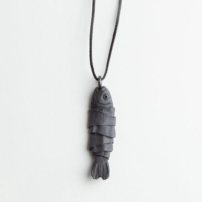 'Lucky Fish' pendant - black