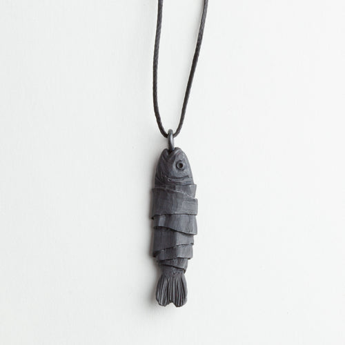 'Lucky Fish' pendant - black