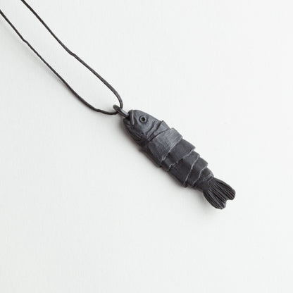 'Lucky Fish' pendant - black