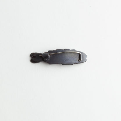 'Lucky Fish' brooch - black
