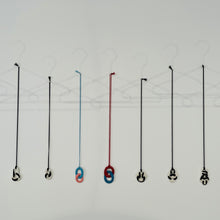Porcelain pendant - red & blue