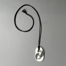 Porcelain pendant - black & white