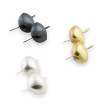 Domed hook earrings