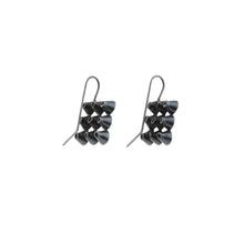 'Cone' hook earrings - black