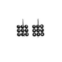'Cone' hook earrings - black