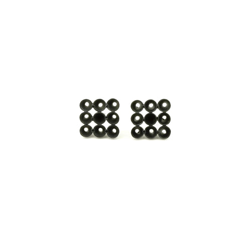 'Cone' stud earrings - black