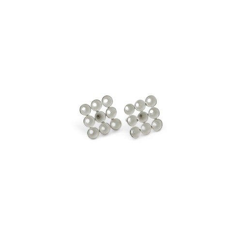 'Cone' stud earrings - silver