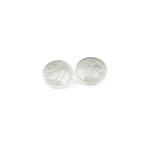 Engraved stud earrings - medium