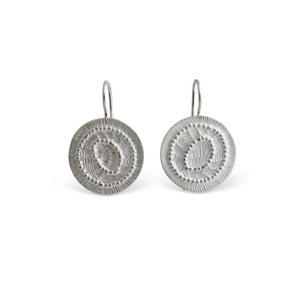 'Remnant' hook earrings - silver