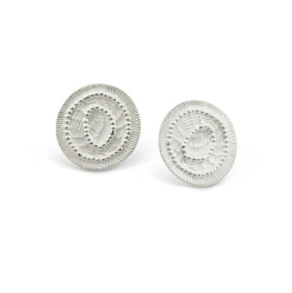 'Remnant' studs - silver