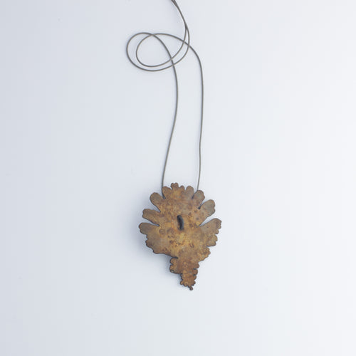Brass leaf pendant